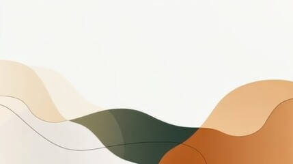 Abstract wavy shapes in muted colors.