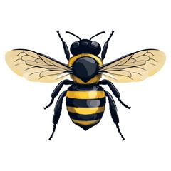 Fototapeta premium bee, insect, animal, vector, transparent background, creature, apis, nature, isolated, cute