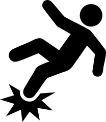 미끄럼 넘어짐 주의