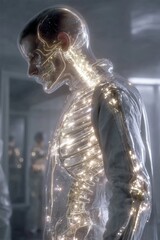 Ai healthcare revolution holographic projection scanning for virus detection and infection prevention in patients bodies