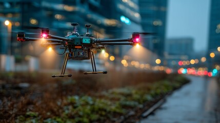 Ai-controlled drone sprays disinfectant in urban areas for infection prevention virus detection and healthcare enhancement