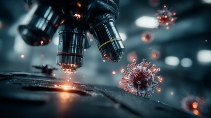 Ai-powered microscope visualizing virus behavior for infection prevention in healthcare settings