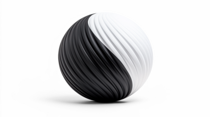 Dual-tone exercise ball on transparent background