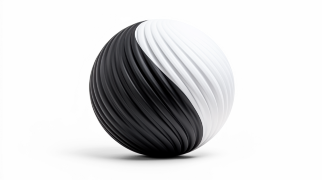 Dual-tone exercise ball on transparent background