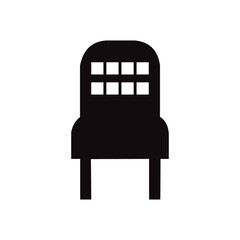 black chair silhouette design sit 