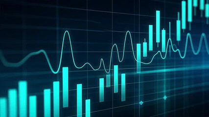 Sharp rising line chart on digital blue tech background, stock analysis, futuristic economy trend, and financial data visualization concept - Powered by Adobe