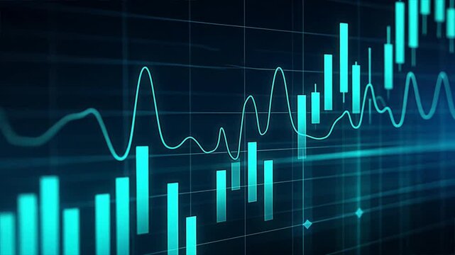 Sharp rising line chart on digital blue tech background, stock analysis, futuristic economy trend, and financial data visualization concept - Powered by Adobe