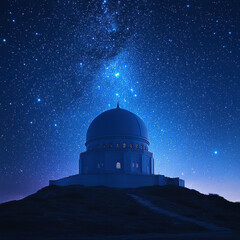 Obraz premium Milky mist envelops the dome of the dome.