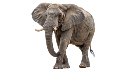 African  Bush elephant isolated on transparent background