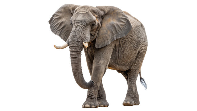 African  Bush elephant isolated on transparent background