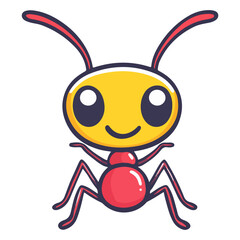 Fototapeta premium bullet ant, insect, animal, vector, transparent background, creature, paraponera clavata, isolated, nature, wildlife, small