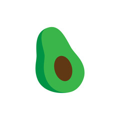 Avocado. Fresh organic vegetable. Vector illustration