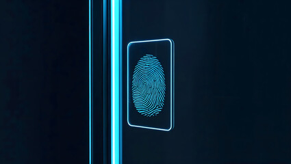 Futuristic Fingerprint Scanner  Biometric Security Technology