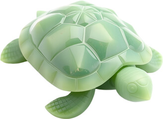 Smoothly carved jade turtle with detailed limbs, sharp shell edges, natural depth, and elegant simplicity. 