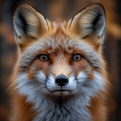 Fototapeta premium Close-up of a red fox's face.