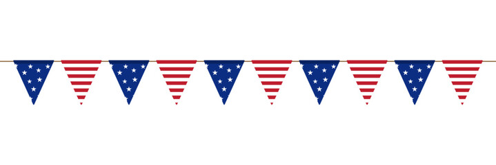 fourth of July bunting USA independence day. vector illustration