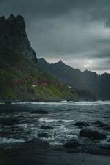 Stunning nature landscapes of Tenerife with ocean views, volcanic mountains and lush forests