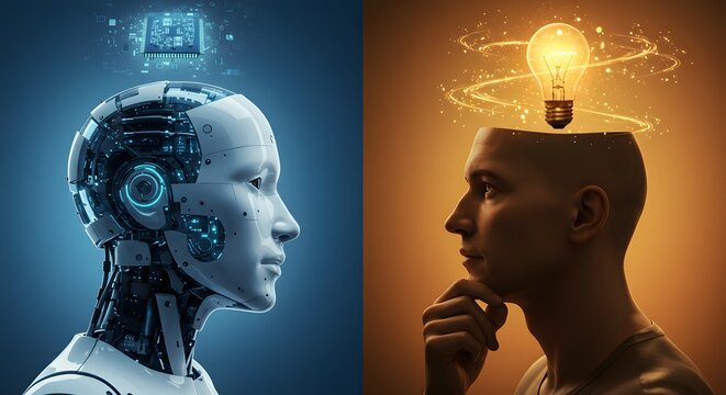 Artificial Intelligence vs. Human Intelligence A Visual Comparison of AI and Human Cognitive Abilities