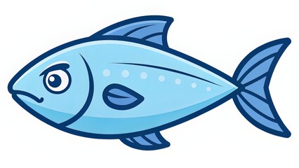 Obraz premium Minimal Black Tuna Profile with Versatile Placeholder Title