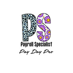 PS Letters with Leopard Print and Flower Design
