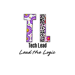 TL Monogram with Floral and Animal Print Design