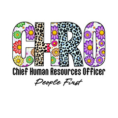 CHRO Word Art with Floral and Leopard Print Design