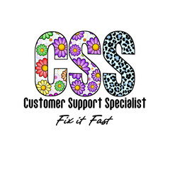 Colorful CSS Text with Floral and Leopard Print Designs