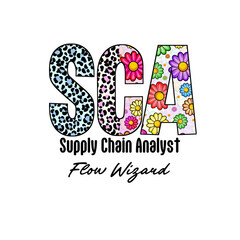 Colorful SCa Design with Leopard Print and Flowers