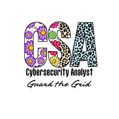 CSA Letters with Floral and Animal Print Design
