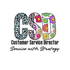 CSD Design with Leopard Print and Flowers - Unique Graphic