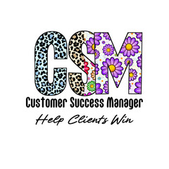 CSM Letters with Leopard Print and Floral Patterns Design