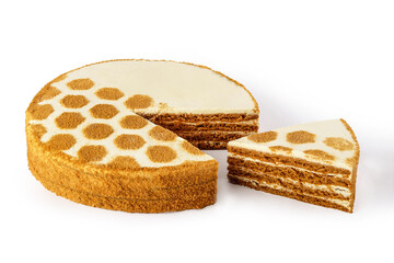 This is a Delicious Honeycomb Cake featuring Slices beautifully arranged