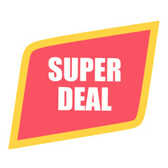 Colorful sale badges with text like Super Deal. Perfect for ads, banners, online stores, and seasonal promotions.