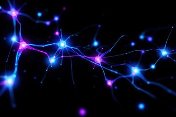 Colorful abstract representation of interconnected neurons in a digital network