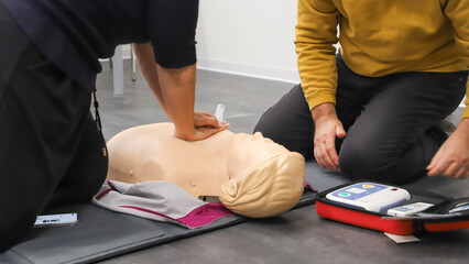 BLSD. first aid course - company safety - cardiac massage - Basic Life Support