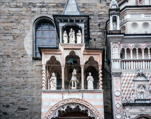 Sculptural Details of Colleoni Chapel in Bergamo