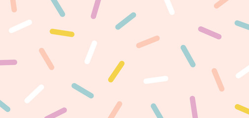 Abstract background with confetti topping. Flat vector illustration.