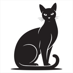 Cat silhouette vector illustration