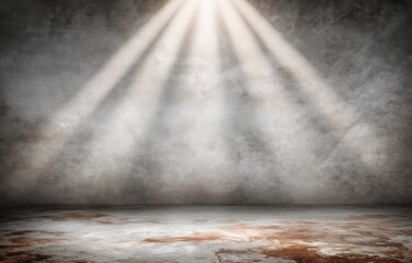 Soft light beams illuminate aged paper texture, evoking memories in an elegant editorial space