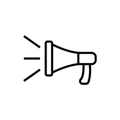 mega phone line icon vector