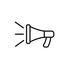 mega phone line icon vector