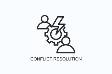 Conflict Resolution Icon Or Logo Isolated Vector Illustration