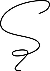 Set of spiral line doodle style. Design elements