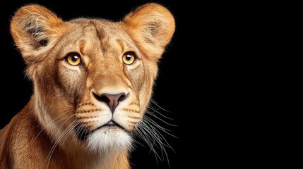 Obraz premium Majestic Lioness Portrait Wildlife Nature Big Cat Animal Photography Close up Studi