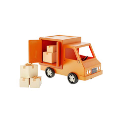 delivery using Car Package with 3d delivery concept icon