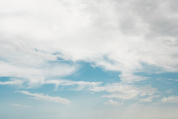 Scenic sky with wispy clouds in Fuerteventura, Spain