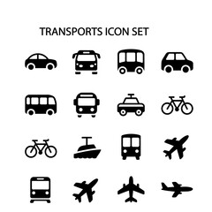 transport icon set 
