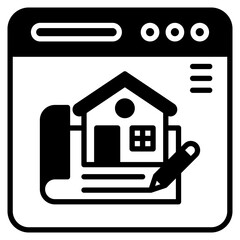 Website outline mixed icon