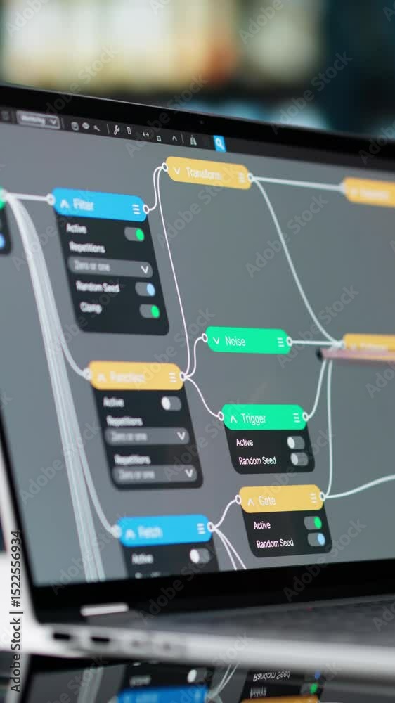 Aufkleber Engineer Using Node Editor