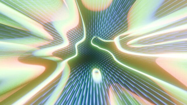 a computer generated image of a green and blue light